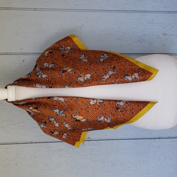 Equestrian Bandana Cowgirl Scarf Cowgirl Bandana Cowboy Elegant English Saddle - Picture 5 of 13